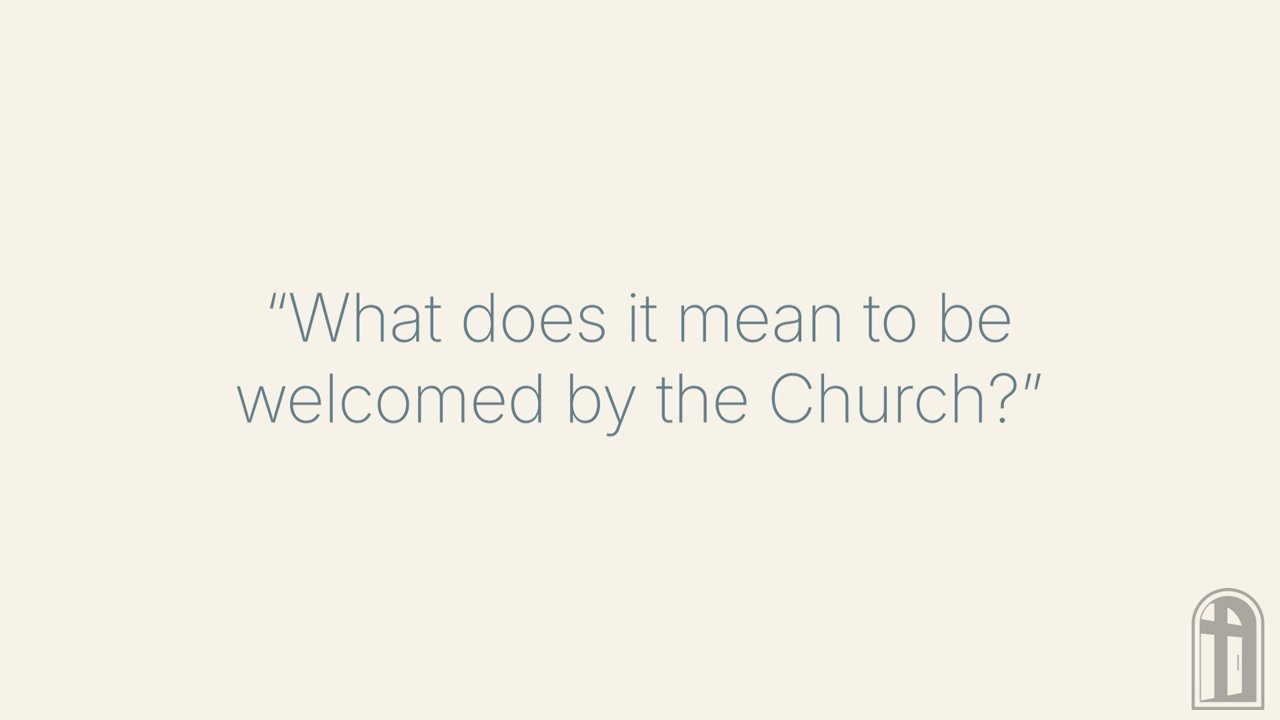 Father Tim speaking in a Catholic reflection video.