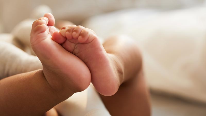 New life and family, representing faith at home.